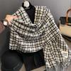 Autumn and winter atmosphere imitation cashmere scarf women's warm retro student long shawl cold scarf men