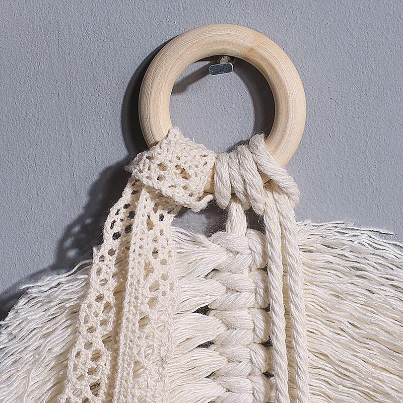 Macrame Wall Hanging Home Decoration Accessories Feathered Charm Car Wall Hanging Boho Decor Hand-woven Tapestry Wall Hanging