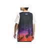 Adidas SS24 Scenic Pattern Printed Breathable Lightweight Loose V-Neck Sleeveless Basketball Jersey Men jersey Deep-Indigo JI9761