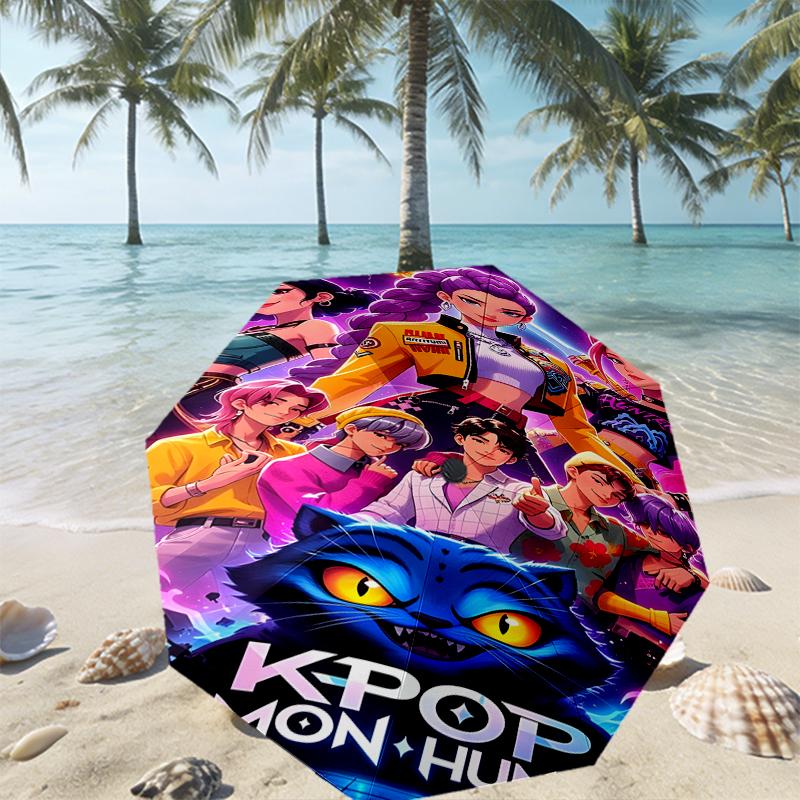 KPop Demon Hunters Print Umbrella Automatic Opening/ Closing - Portable Foldable Design - Daily Use for Travel/Outdoor - Gift for Birthday