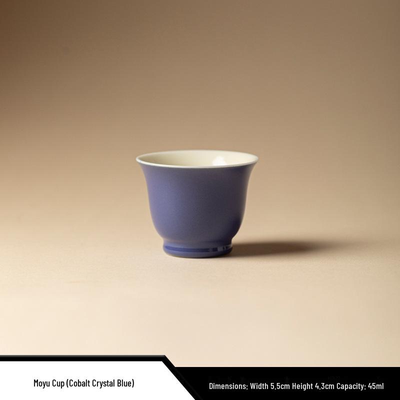 Women's Boutique Colored Glaze Ink Teacup Set: Ceramic Kung Fu Tea Tasting Cup for Guests