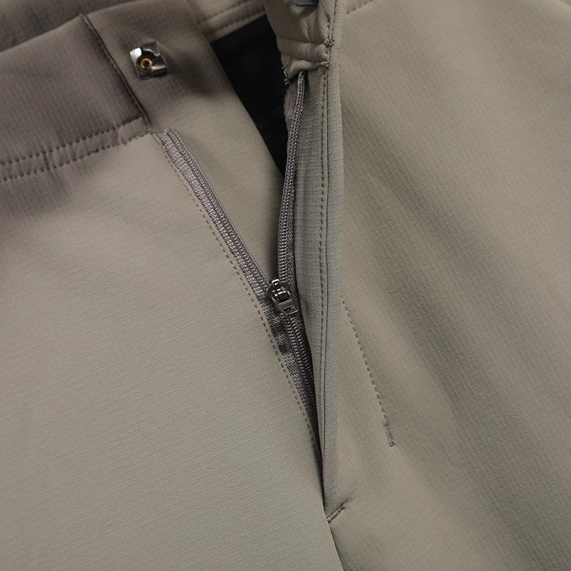 "Men's Outdoor Waterproof Soft Shell Winter Pants with Plus Velvet Lining"