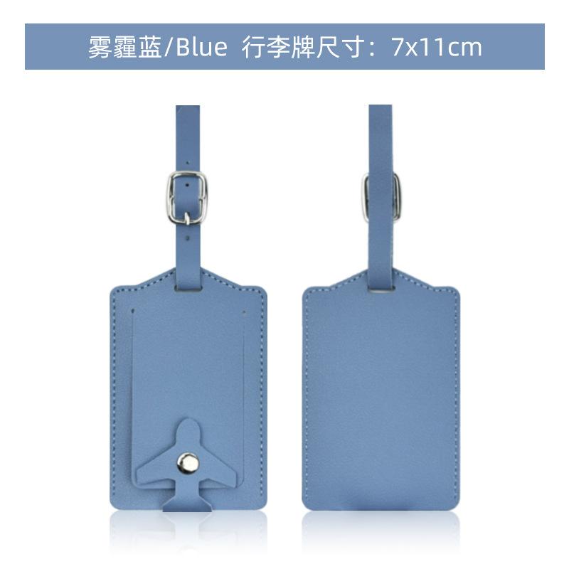 Women Men PU Leather Luggage Tag Suitcase Portable Label Baggage Boarding Bag Tag Name ID Address Holder Travel Accessorie