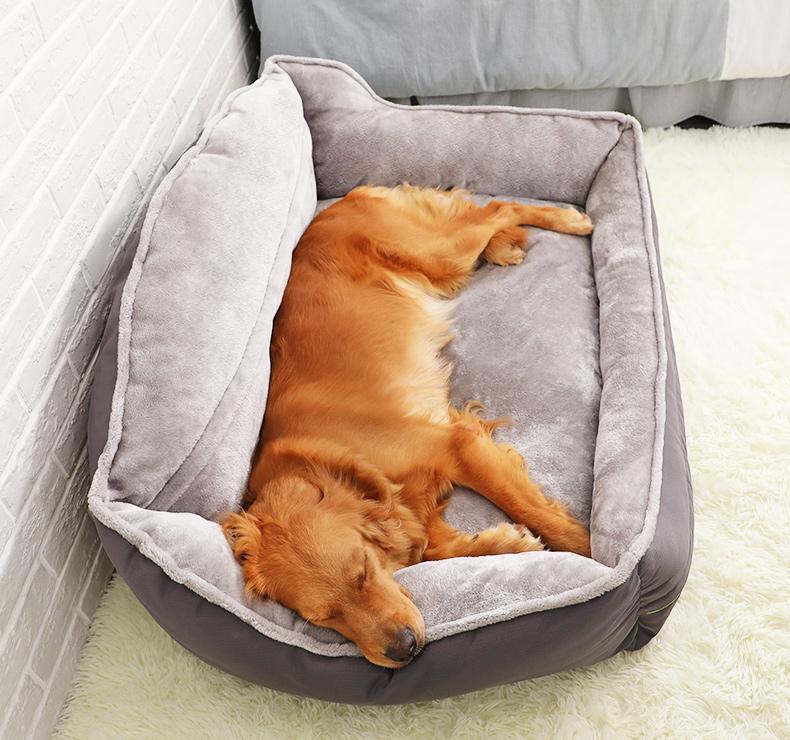Pet Large Dog Bed House Warm Soft Nest Puppy Kennel Sofa Cat House Cat Sleeping Bag Bed Winter Thicken Warm Bed