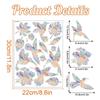Sun Catcher Wall Stickers 3D Butterfly/Hummingbird/Leaves Pattern Rainbow Window Mirror Prismatic Decals For Home Decoration