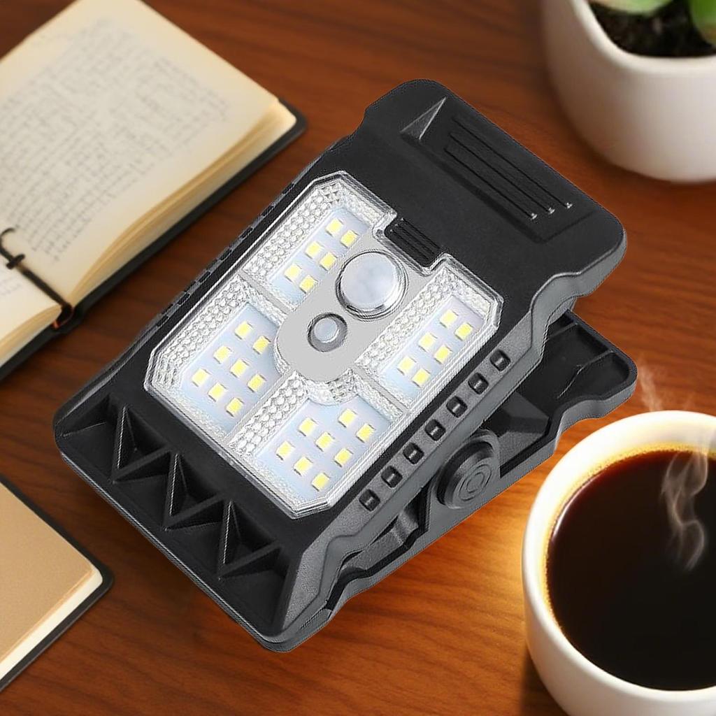 1pc Solar Security Light Outdoor Motion Sensor Clip Super Bright Garden Waterproof Outside Camping Lights