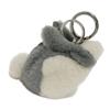 Used 12695 Bunny Mouton Coin Purse Charm C880T40X03 7943 Animal Rabbit Excellent Condition Snafjita Shearling Gray