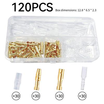 120pcs 3.5mm Crimp Terminal Connectors Electrical Wire Connector For Car Electrical Wire Connector Cold Press Crimp Terminal