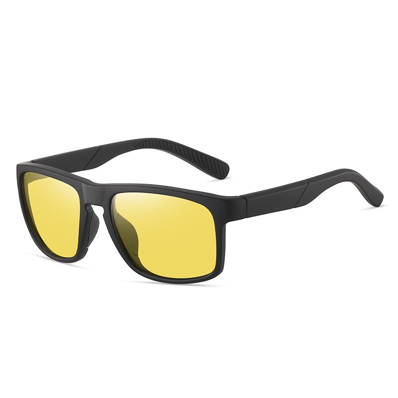 Night Vision Lens Square Nearsighted Sunglasses With Diopters Outdoor Sports Anti-glare UV400 Minus Eyeglasses -0.5 -0.75 To -6