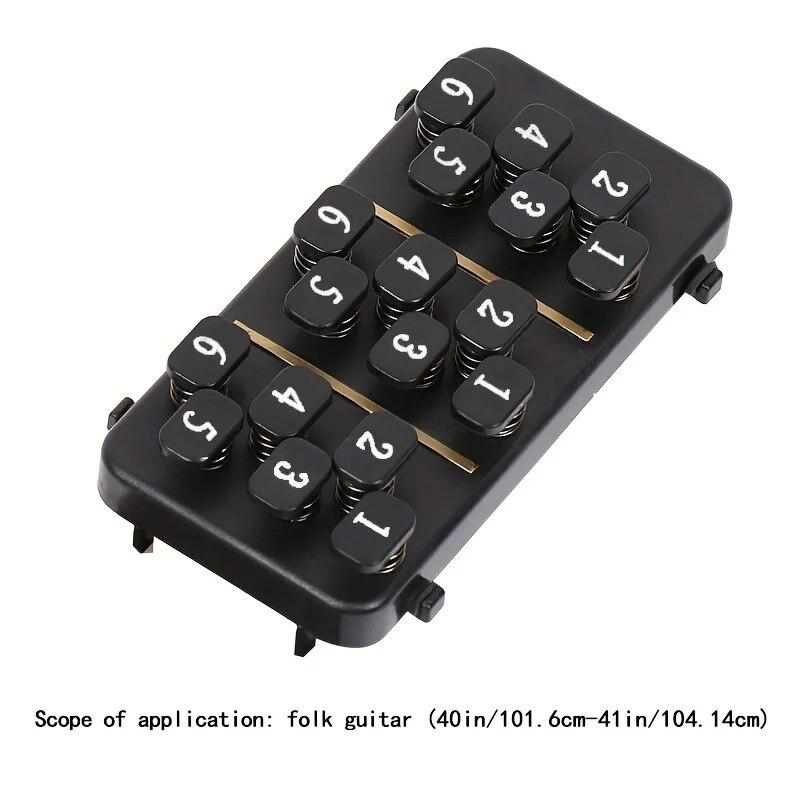 

Training Aids Easy Press Kit Guitar Chord Assisted Learning Tool 18 Buttons One Click Guitar Chord for Guitarists Beginner чорний