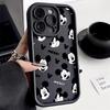 Mickey Mouse Cartoon Black White Phone Case For iPhone 17E 11 12 13 14 15 16 17 Pro Max Fundas 17 Air Plus 16e 13Mini Back Cover