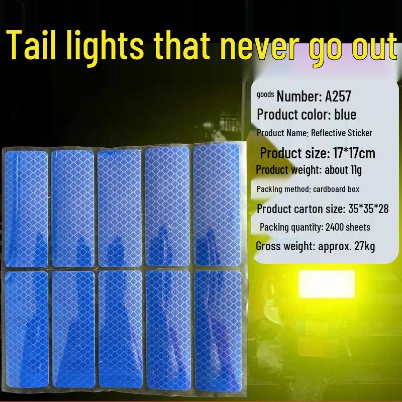 Multi-functional Waterproof Reflective Safety Stickers for Cars - Anti-collision Nighttime Visibility Strips