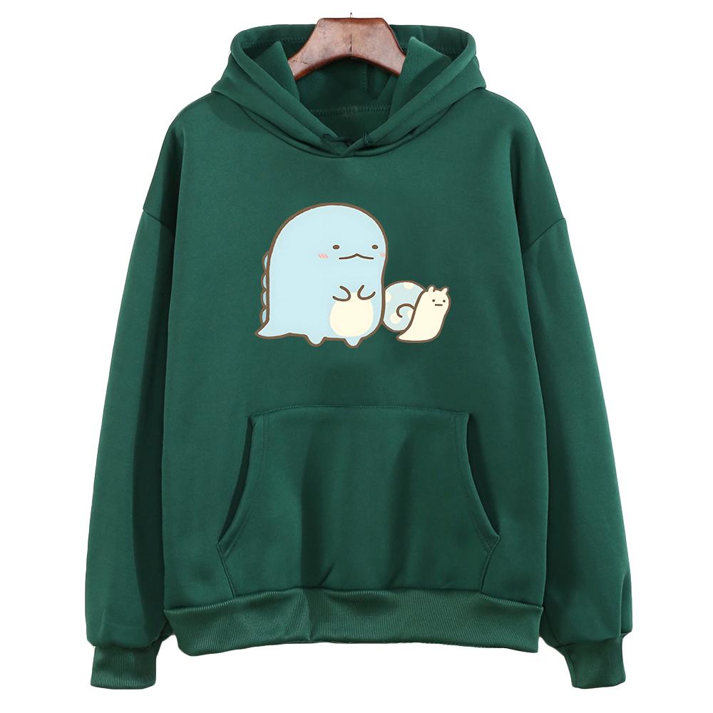 Cartoon Dinasour Graphic Hoodie Kawaii Sumikko Gurashi Sweatshirts for Girls Graphic Long Sleeve Casual Pullovers Women/Men Tops