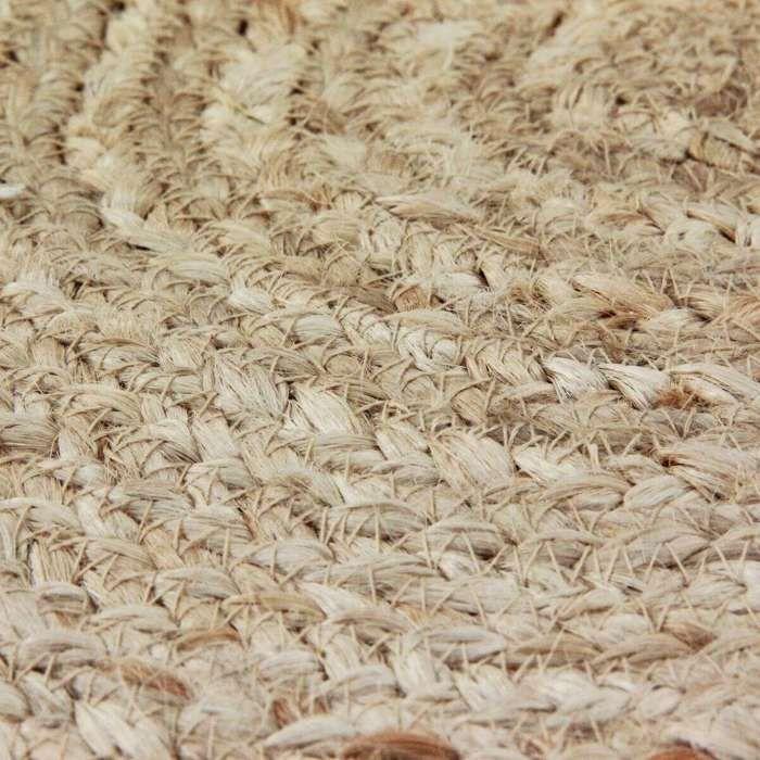 Tapis salon en jute tressé naturel artisanal D90