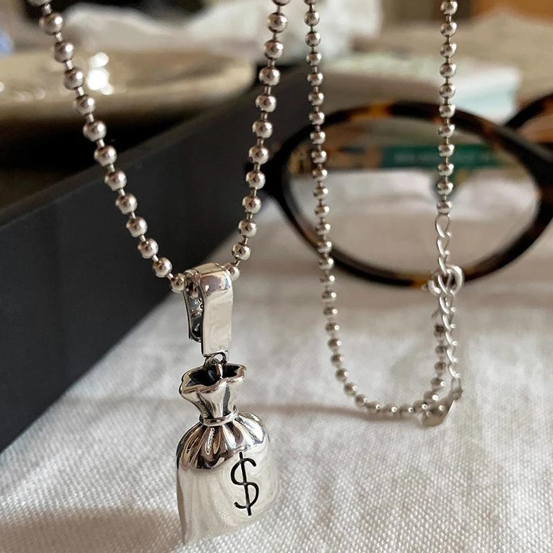 VENTFILLE 925 Sterling Silver Bead Geometry Necklace for Women Girl Korean Design Versatile Choker Jewelry Dropship Wholesale