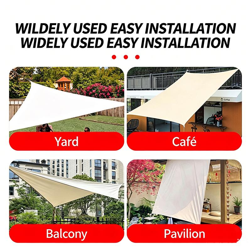 Waterproof Tarp 2*2 4*4 6*6 3*3*3m Large Sunshade Sail Oxford Cloth Anti-UV Tarpaulin Camping Rain Awning Outdoor Sun Shade Sail