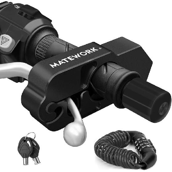 Motorcycle Lock Anti Theft Heavy Duty, Motorcycle Handlebar & Brake Lock with Helmet Lock, Bike Lock, Universal for All Bike Motorcycle Orange чёрный