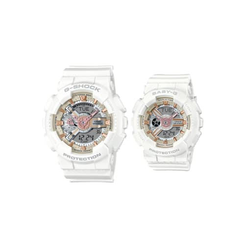 Casio-klokke G-SHOCK G PRESENTERER LOVER'S KOLLEKSJON 2024 G-SHOCK BABY-G parklokke LOV-24A-7AJR Hvit