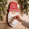 Christmas Countdown Timer Advent Calendar Wooden Hanging Sign, 24 Days Welcome Sign with Rope, Holiday Home Decor Santa Decorations For Living