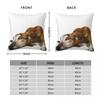 Lazy Brindle Greyhound Square Pillowcase Polyester Linen Velvet Pattern Zip Throw Pillow Case Sofa Cushion Cover 45X45