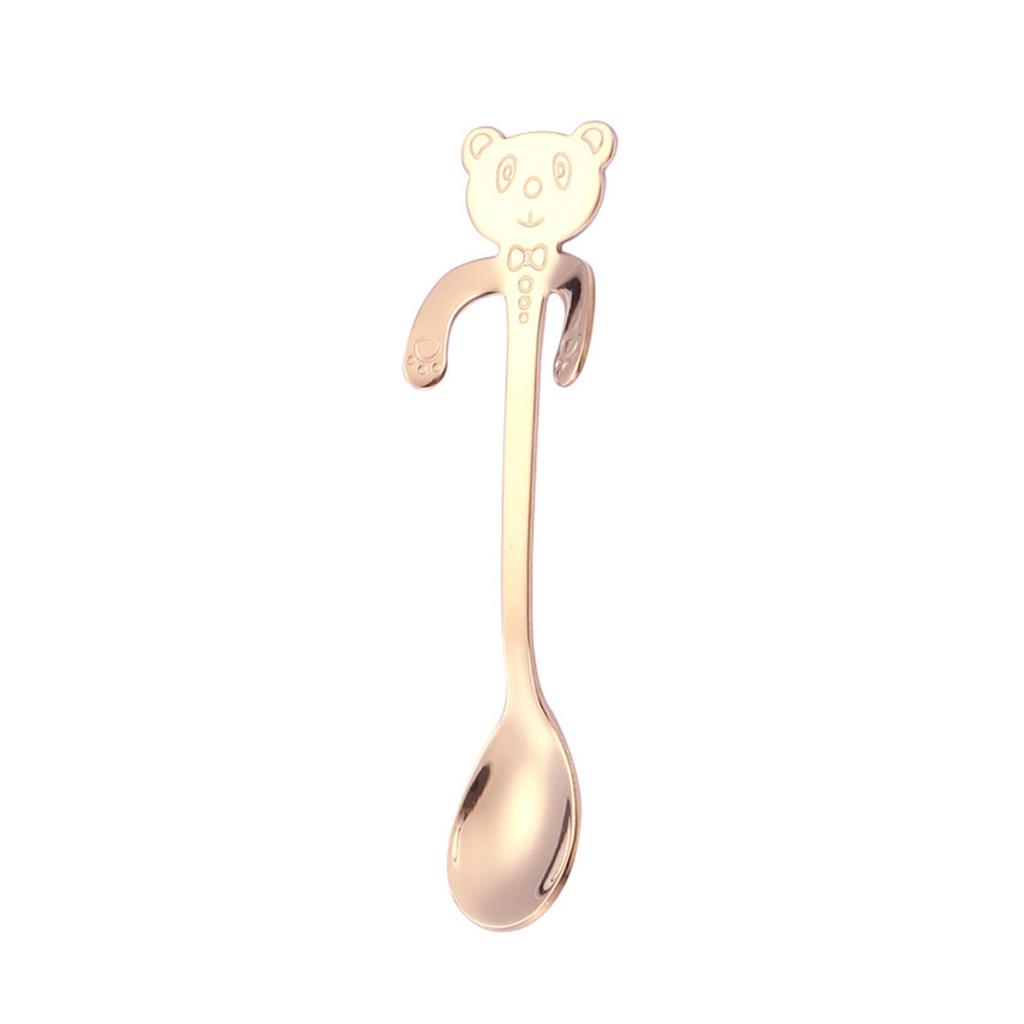 304 Stainless Steel Wall-mounted Bear Spoon Coffee Hanging Cup Spoon Dessert Spoon Small Spoon Stirring Hanging Mug Ice Spoon
