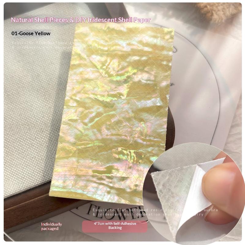 Luxury Shell Nail Charms, Elegant & Colorful Self-Adhesive Decals for an Upscale Manicure Look, DIY Nail Accessories