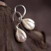 Pearl Bud Ear Hooks: Women's Luxury Retro-style Earrings with a Niche Design