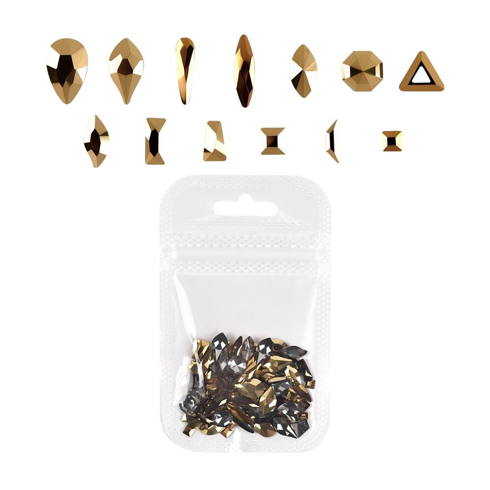 

KADS украшения со стразами для дизайна ногтей, прозрачные 3D плоские нерегулярные кристаллы AB, камни для маникюра, сделай сам, золотые, черные, разноцветные бусины