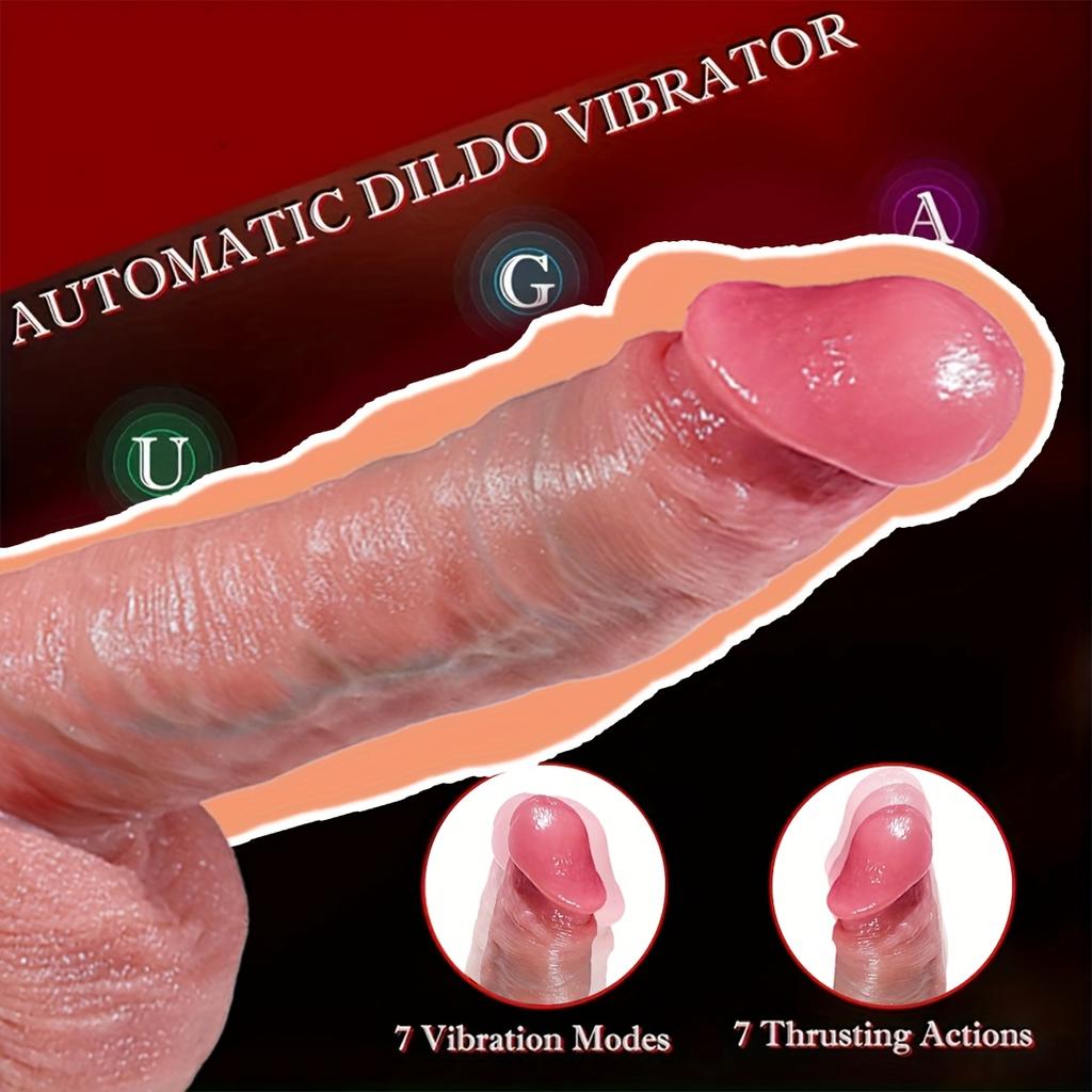 Rechargeable Realistic Dildo Vibrator with Suction Cup - G-Spot Stimulation, Liquid Silicone, Battery Powered (1200mAh), Ideal for Couples & Women