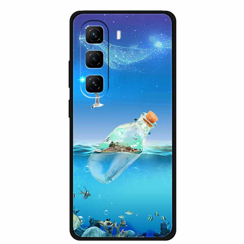 For Infinix Hot 60 Pro+ Case Cool Cartoon Soft Silicone TPU Black Cover For Infinix Hot 60 Pro Plus ShockProof Phone Case X6886