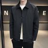 Men's Spring & Autumn Slim Fit Korean Style Lapel Jacket - Solid Color, Versatile & Fashionable Casual Top
