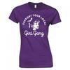 Lustiges feministisches Unterstütze deine lokale Girl Gang Damen Skinny Fit T-Shirt