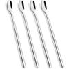 5pcs Stainless Steel Square Head Spoon Mug Tea Spoon Golden Honey Coffee Stirring Spoon Canning Medicine Powder Spoon