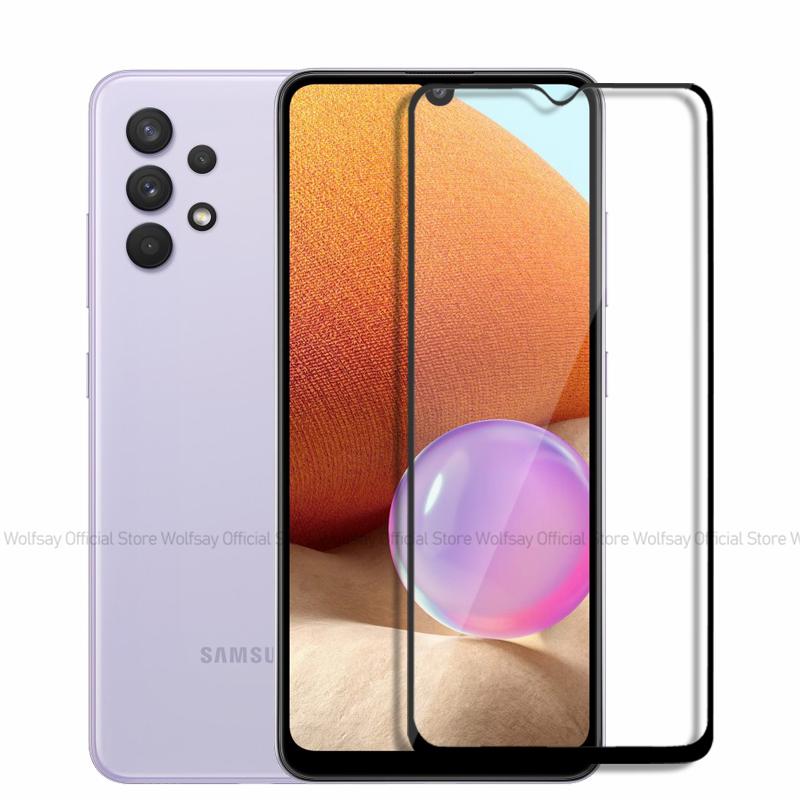 2/4PCS Tempered Glass For Samsung Galaxy A22 4G Screen Protector Samsung Galaxy A12 A22 A32 A52 Full Glue Protector Phone Film
