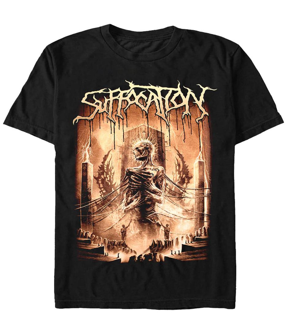 NEW Suffocation Band Short Sleeve Cotton Black All Size Shirt AR919 XXXL