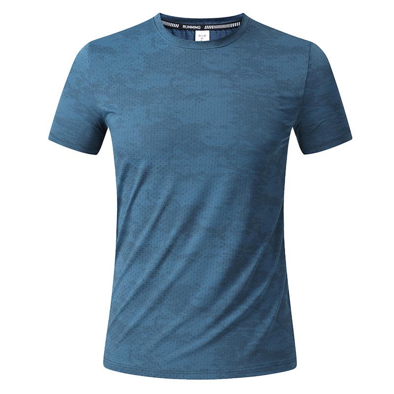 Eisseiden schnelltrocknendes T-Shirt Herren Fitness Laufen Rundhals Sommer Sport Kurzarm Herren