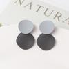 Gray Color Vintage Dangle Earrings for Women Gradient Resin Acrylic Statement Drop Earrings European&American Ear Accessories