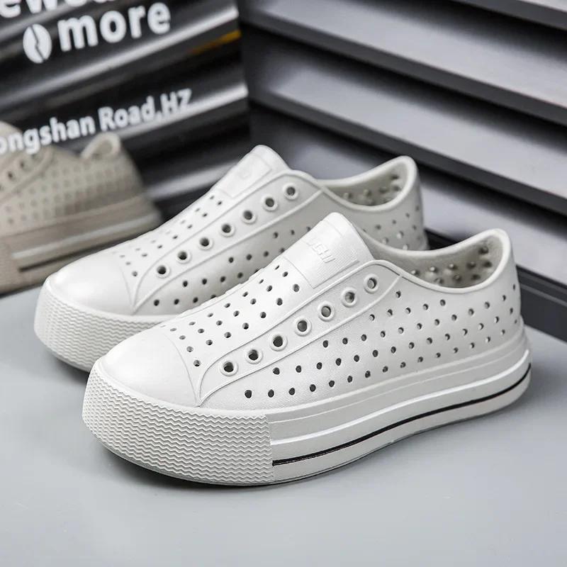 

EVA Sandals Women Summer Comfort Non Slip Height Increase Beach Shoes Women Casual Women Slip on Platform Wading Shoes 43 светло-серый