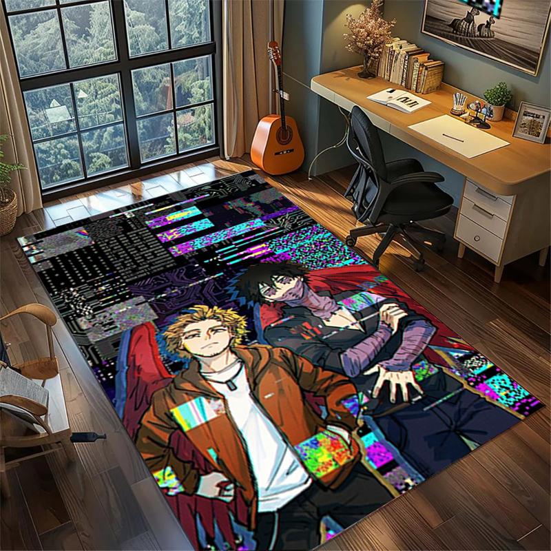 My Hero Academia Gamer Bedroom Mat Large Area Non Slip Washable Rug Home Floor Decor