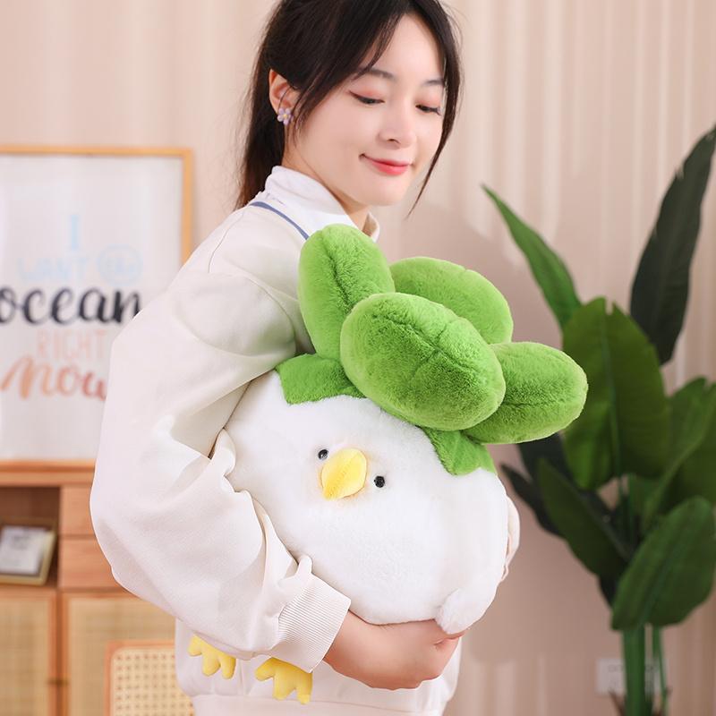 Kawaii Chicken Cabbage Plushies Stuffed White Bird Vegetable Plush Toys For Kids Lovely Girls Birthday Gifts Soft Animal Toy