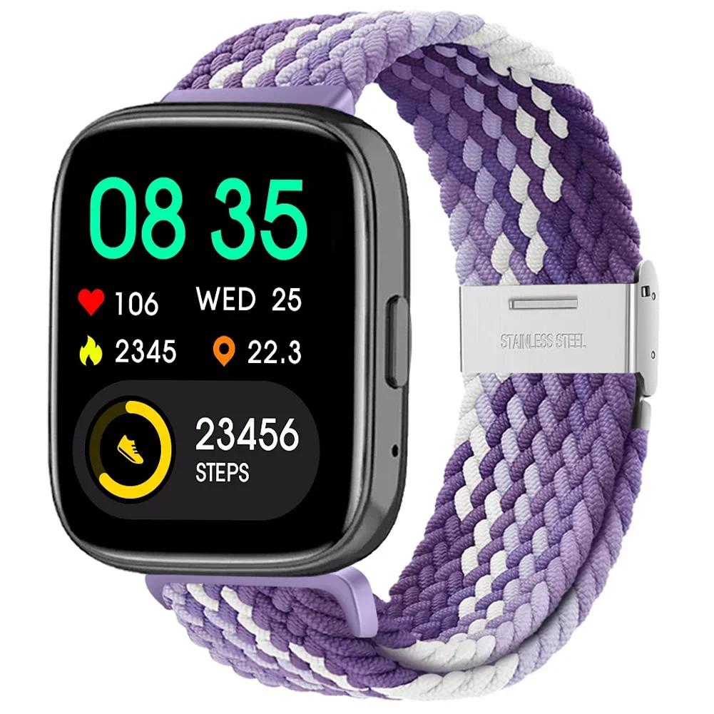 New Nylon Braided Solo Loop Strap for Redmi Watch 5 3 Lite Band for Xiaomi Watch 5 3 Active Wristband Elastic Weave Bracelet