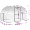 Vidaxl Outdoor Chicken Coop, 3X2X2 M, Galvanized Steel