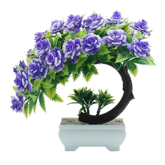 1Pc Artificial Flower Potted Bonsai Living Room Party Desktop Furniture Decor