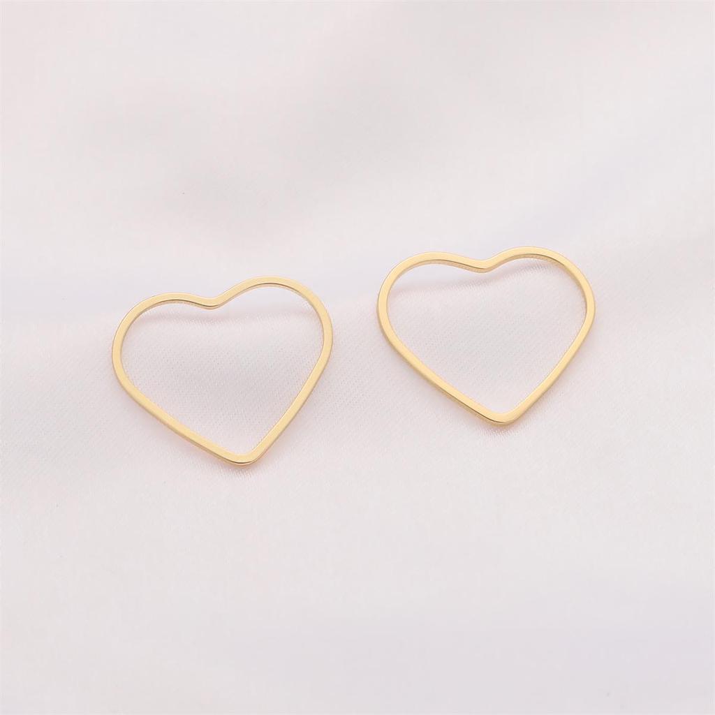 14K Gold-Filled Geometric Pendant: Heart, Pentagon, Star, Square, Round, Triangle for DIY Hairpins & Earrings