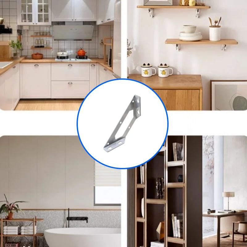 5.63-inch Triangular Support Frame Furniture Bracket Universal Corner Code Fastener, Suitable for Tables, Chairs, and Beds