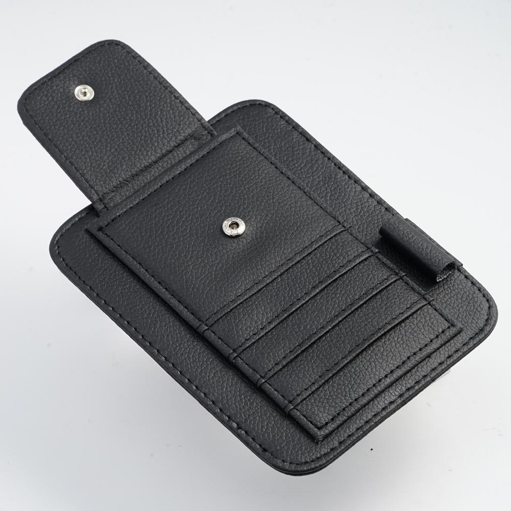 Car Sun Visor Organizer Multi-Pocket Pouch, Auto Interior Document Storage & Pen Holder, Solves In-Car Clutter & Lost Items