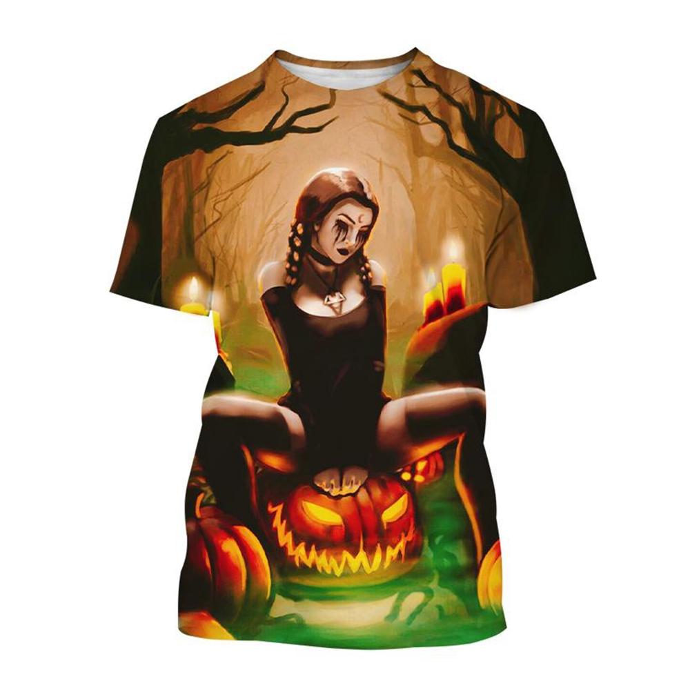 Wednesday Merlina Character Graphic 3D Print Casual Short Sleeved Women's T-shirts - Soft Medium Stretch Polyester Fabric Summer Relaxed Fit Clothing