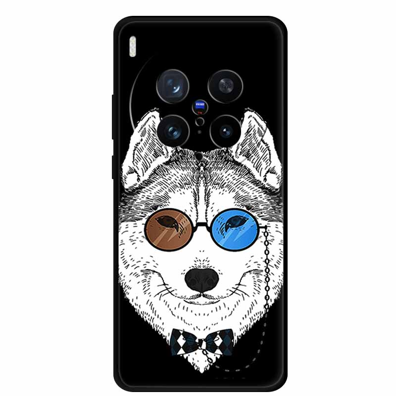 Black Silicone Case For Vivo X300 Pro 2025 Case Cartoon Cat Soft Back Cover For Vivo X300 5G Phone Case X 300 Pro Coque Funda