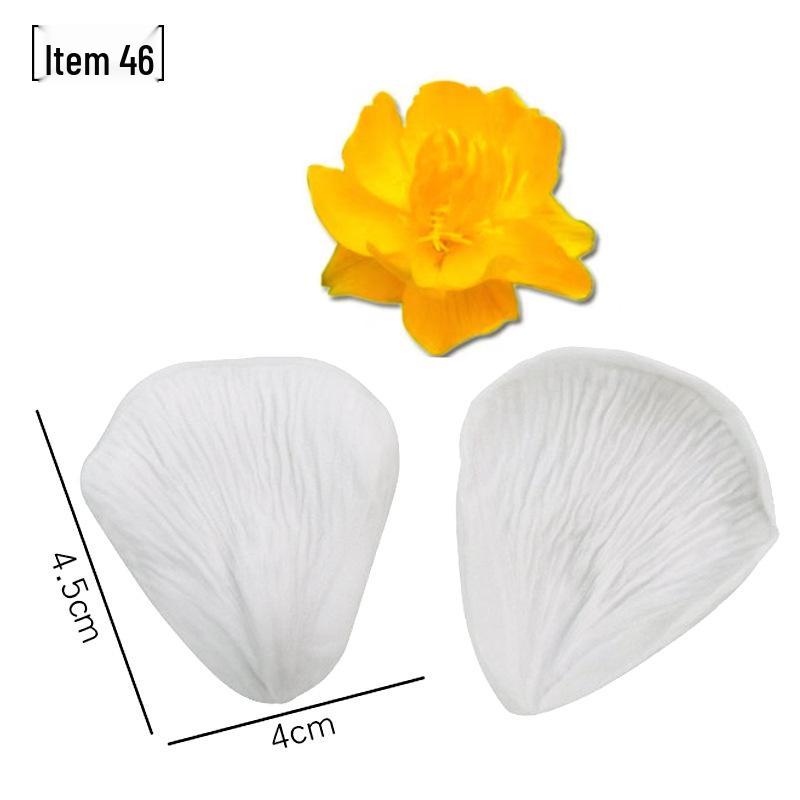 Blütenblatt Silikon Fondant Form Set - Lebensmittelqualität für Baum- und Blumenprägung.