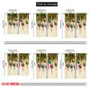 2pcs,2D Plane Printing Curtain Fabric Christmas Ornaments Hanging Festive Ribbons (3) Versatile 100% Polyester (without Rod)